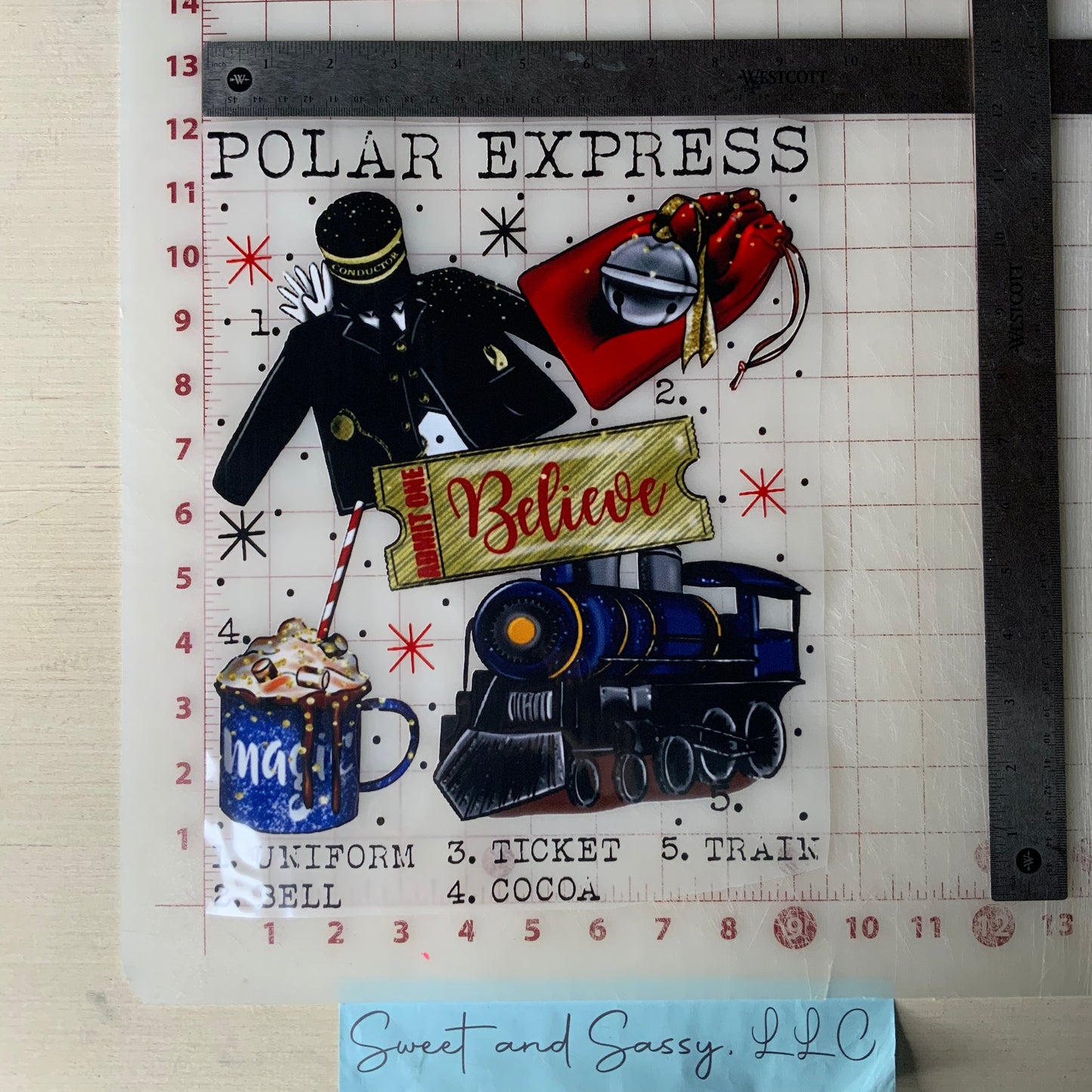 Polar Express all the things DTF Transfer Design