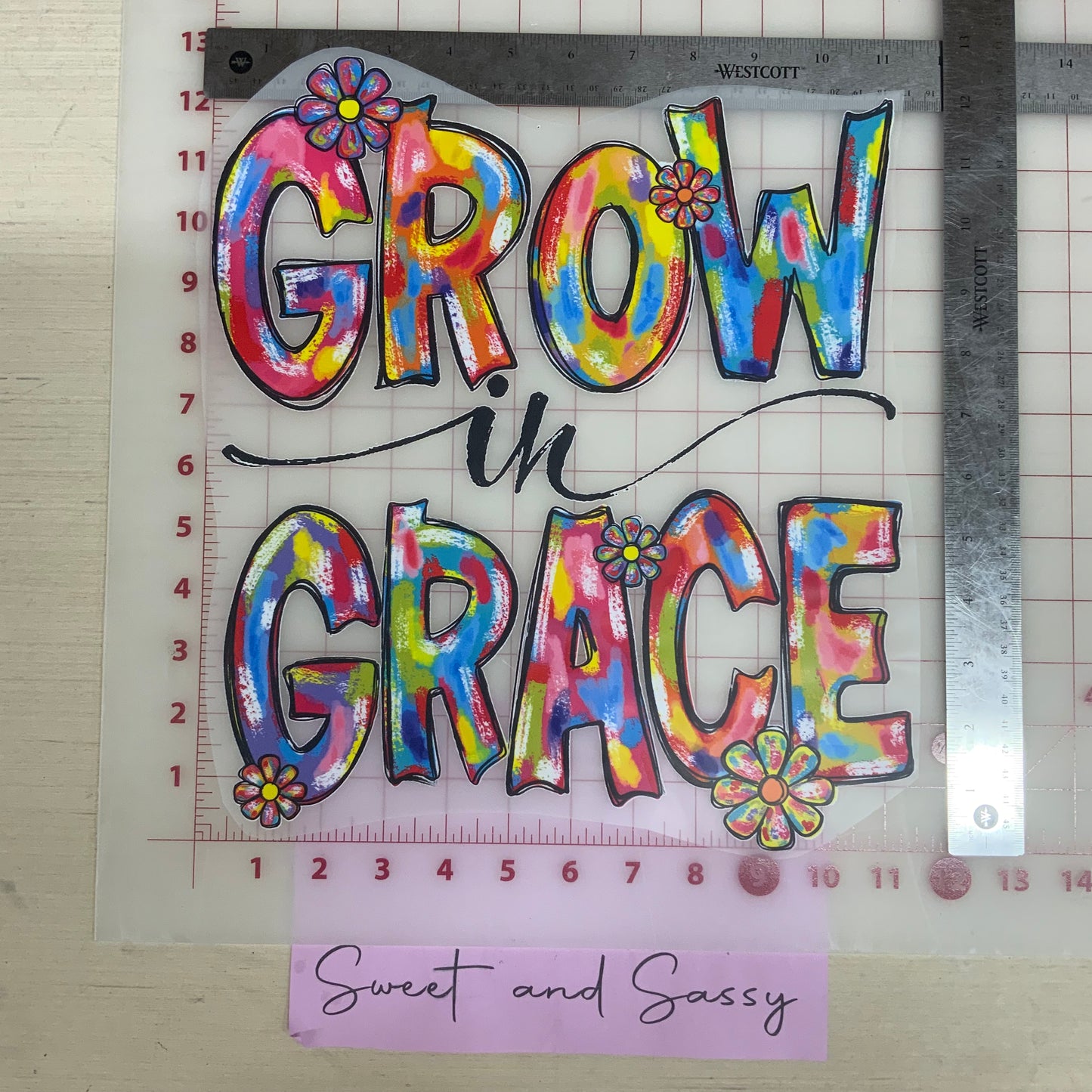 Grow in Grace DTF Transfer Design
