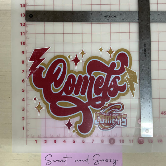 Comets Preppy DTF Transfer