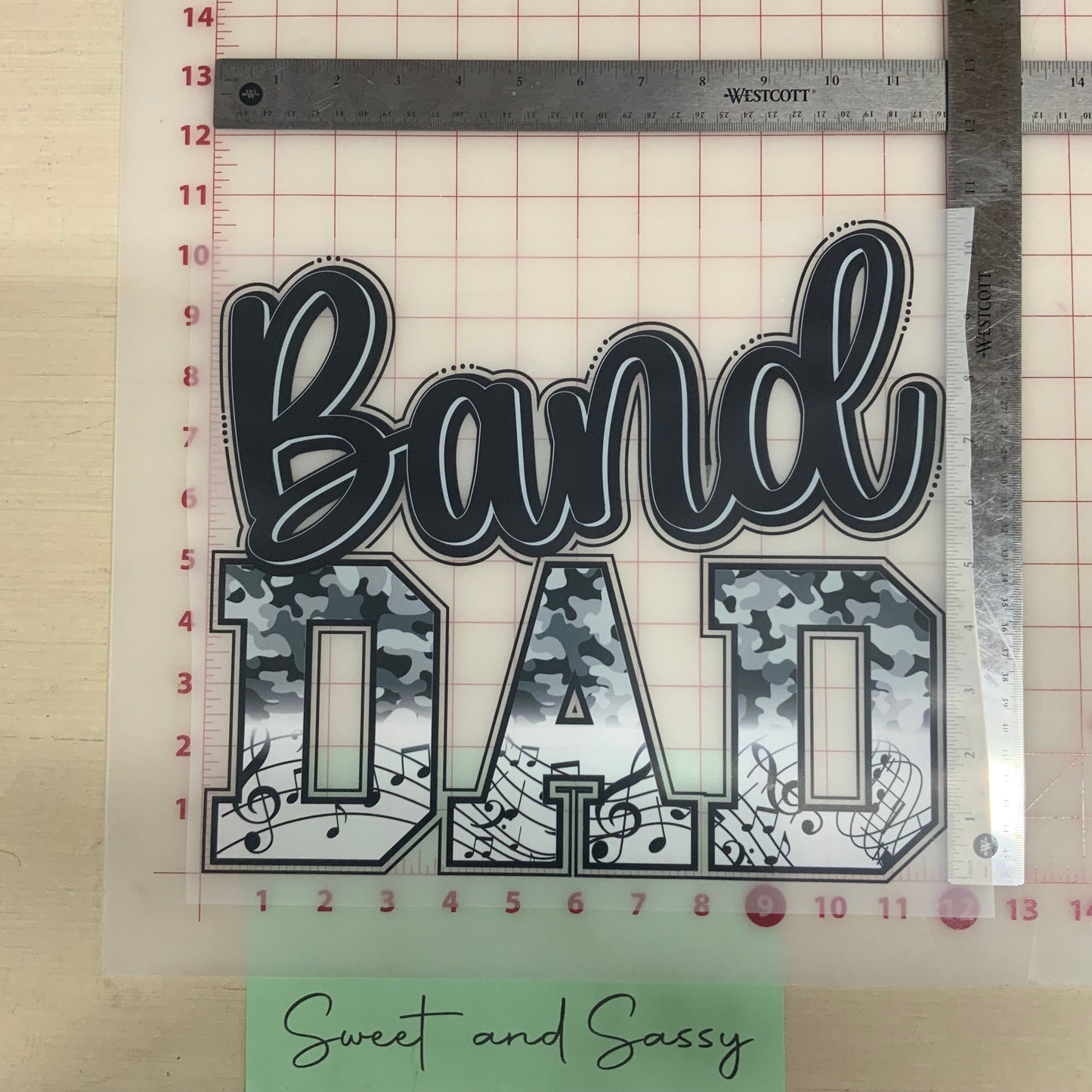 Band Dad DTF Transfer Design