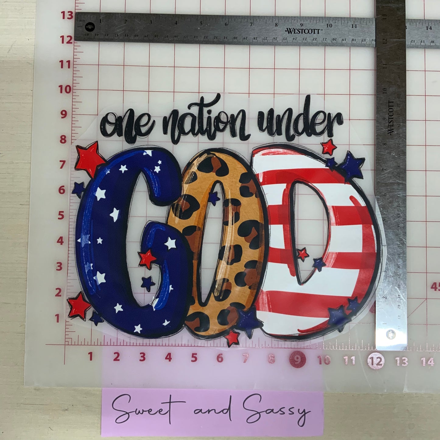 One nation under God DTF Transfer Design