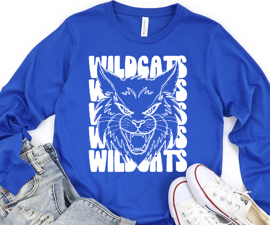 Stacked Mascots Wildcats DTF Transfer
