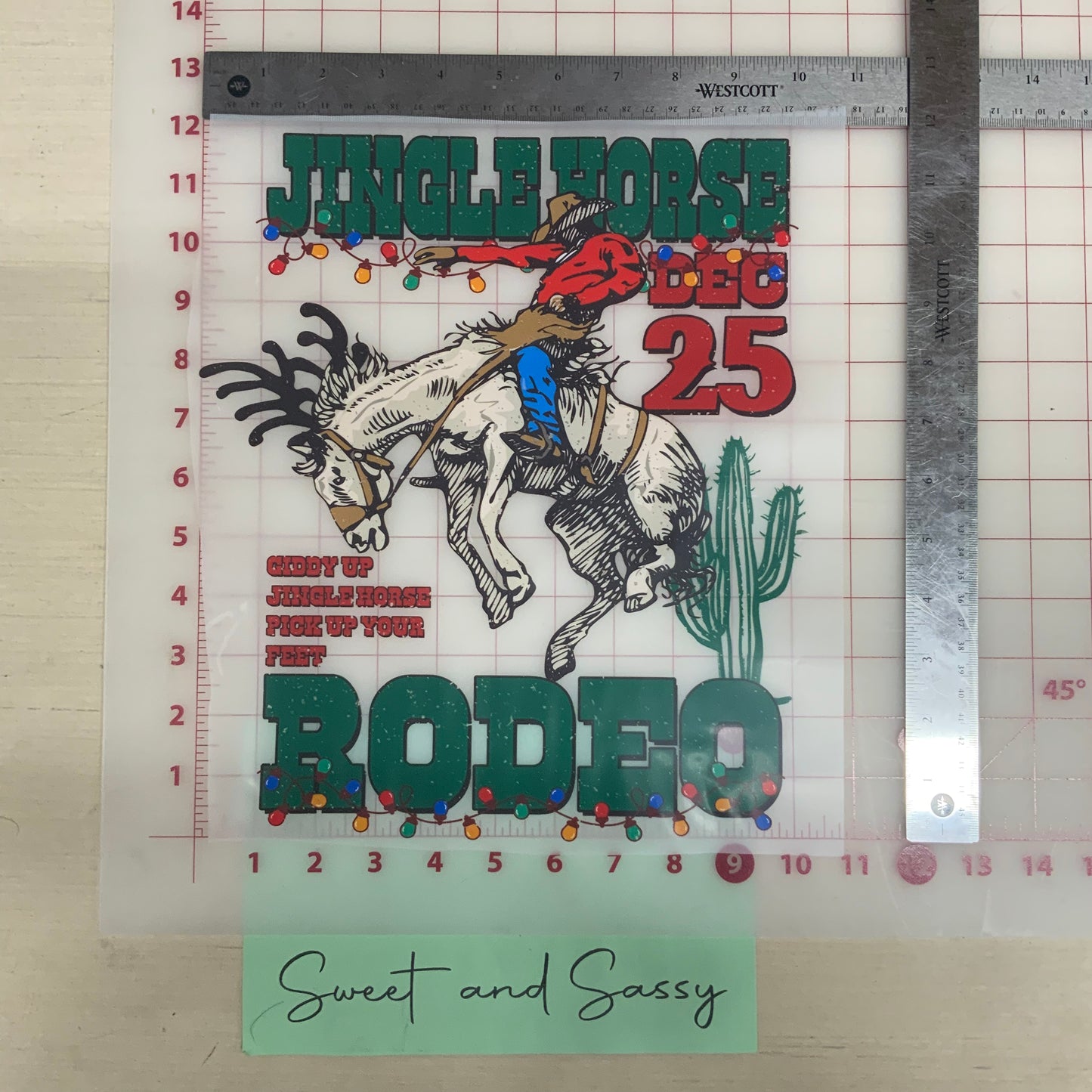 Jingle Horse Rodeo DTF Transfer Design