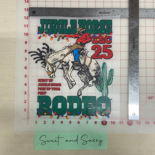 Jingle Horse Rodeo DTF Transfer Design