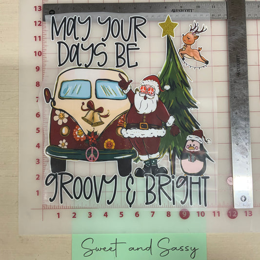 May your days be Groovy & Bright DTF Transfer Design