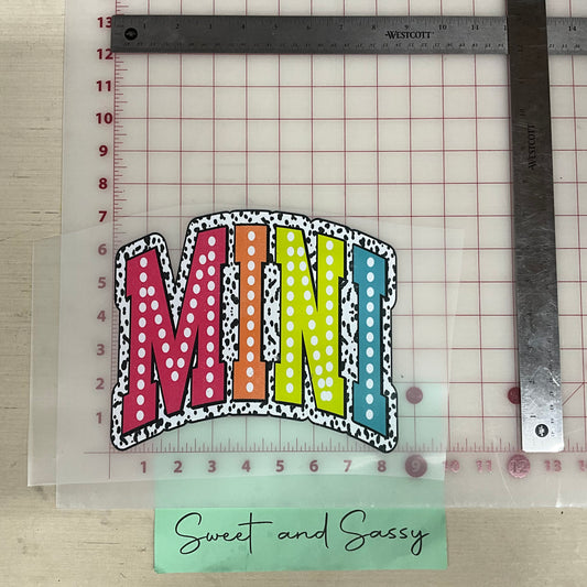 Colorful Dalmatian Mini Dots DTF Direct To Film ๐ ๐ Transfer