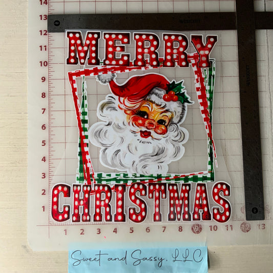 Santa, Merry Christmas  DTF Transfer Design