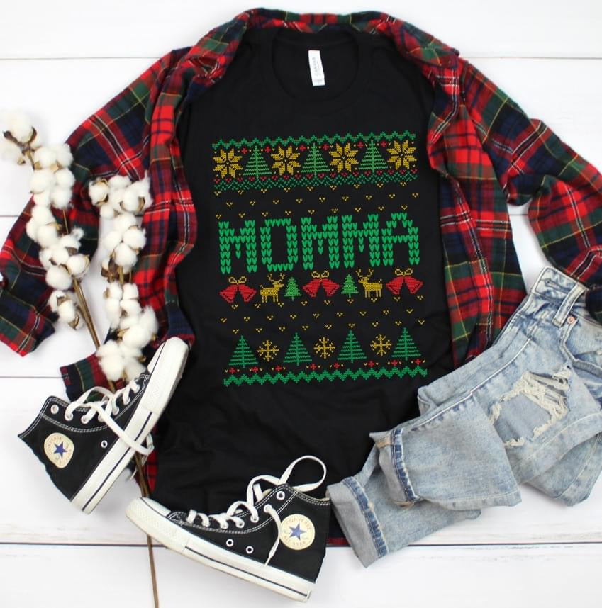 Momma Christmas DTF Transfer Design