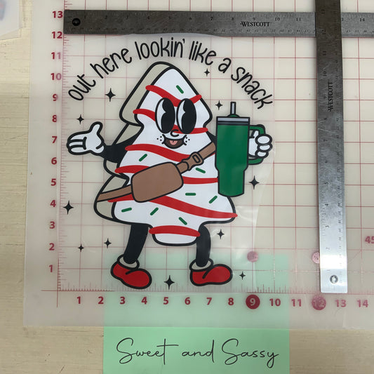 Tree Cake Lookin like a Snack DTF Transfer Design