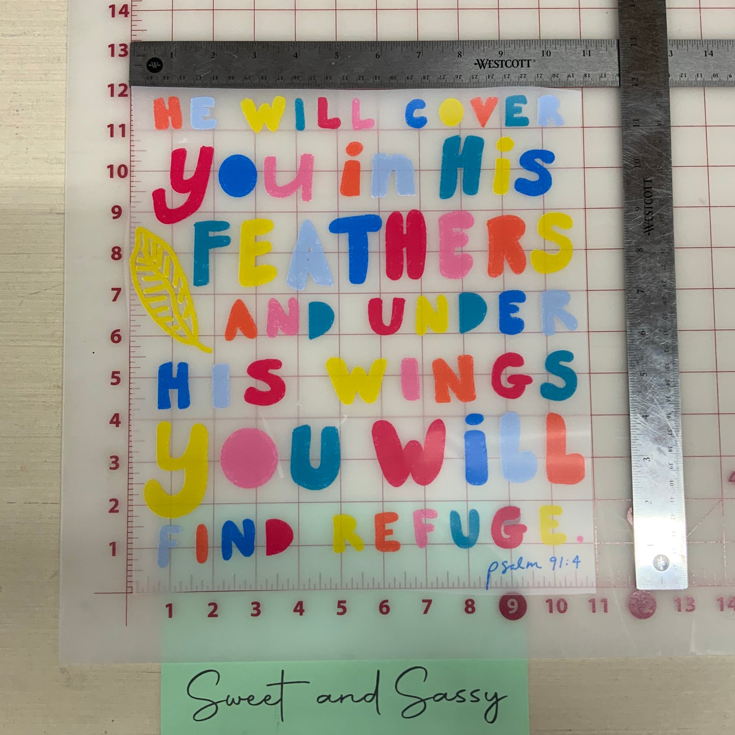 He will cover you in His Feathers DTF Transfer Design