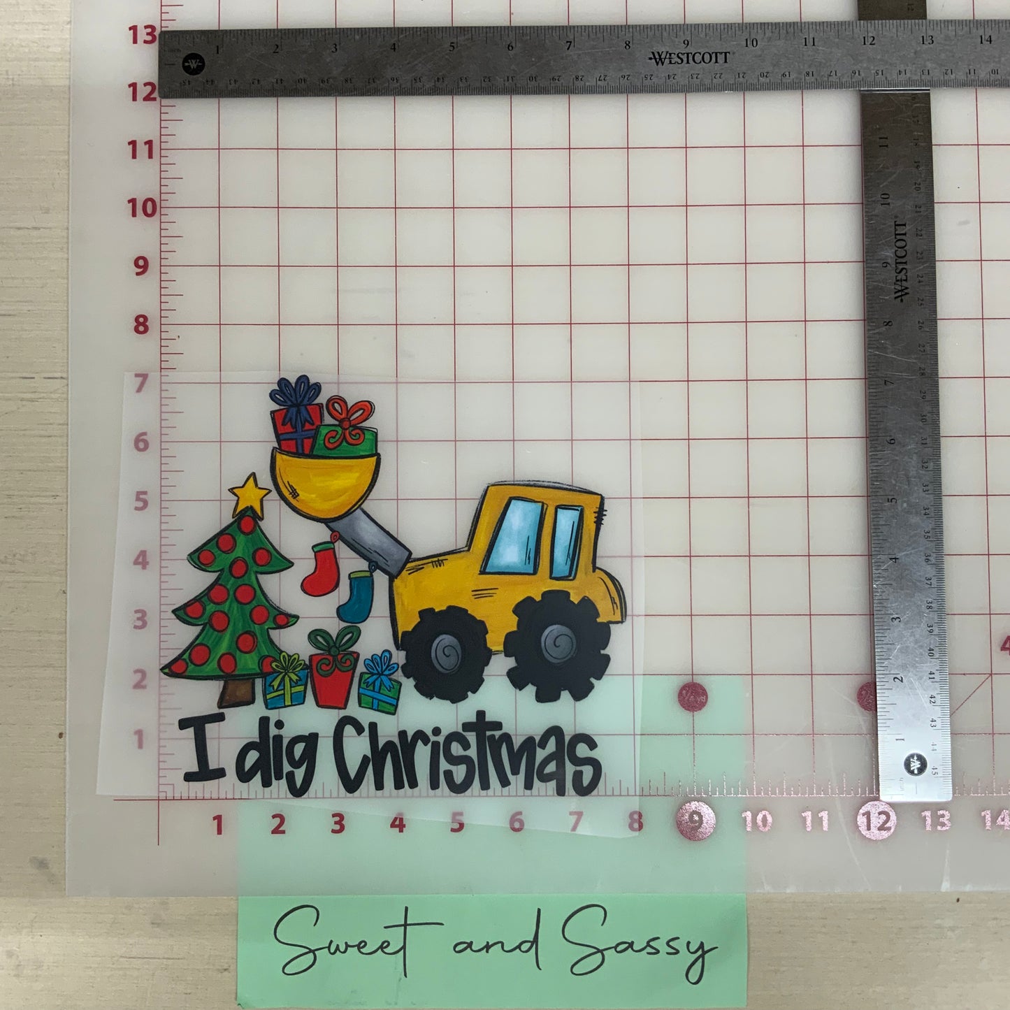 I Dig Christmas DTF Transfer Design