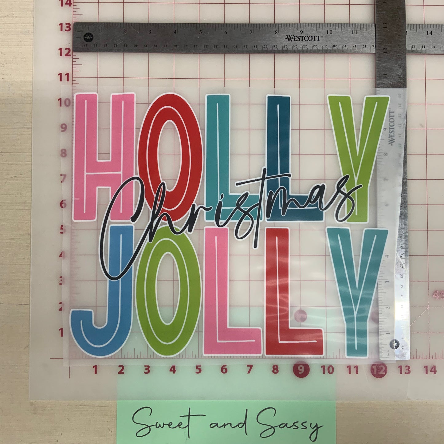 Bright Holly Jolly Christmas DTF Transfer Design