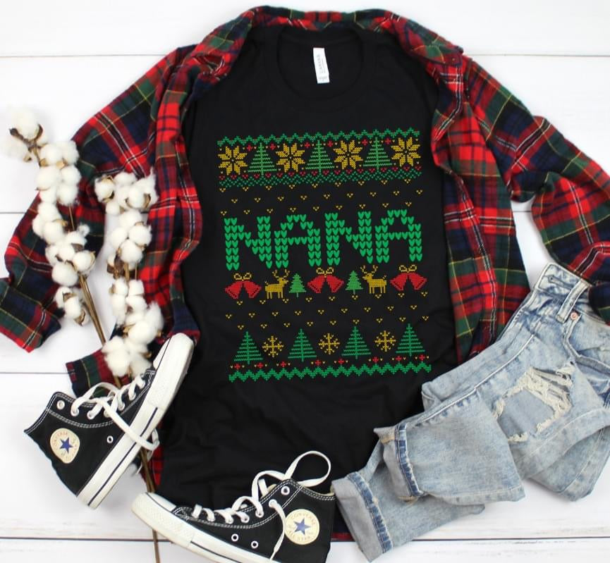 NANA Christmas DTF Transfer Design