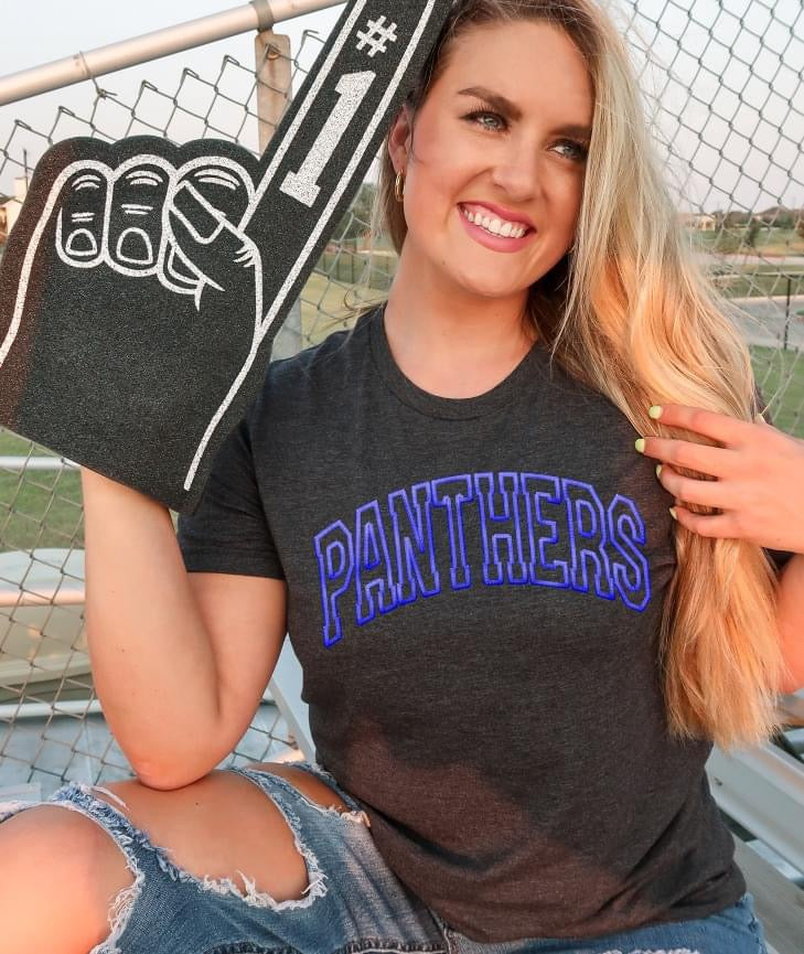 Panthers Blue DTF Transfer Design
