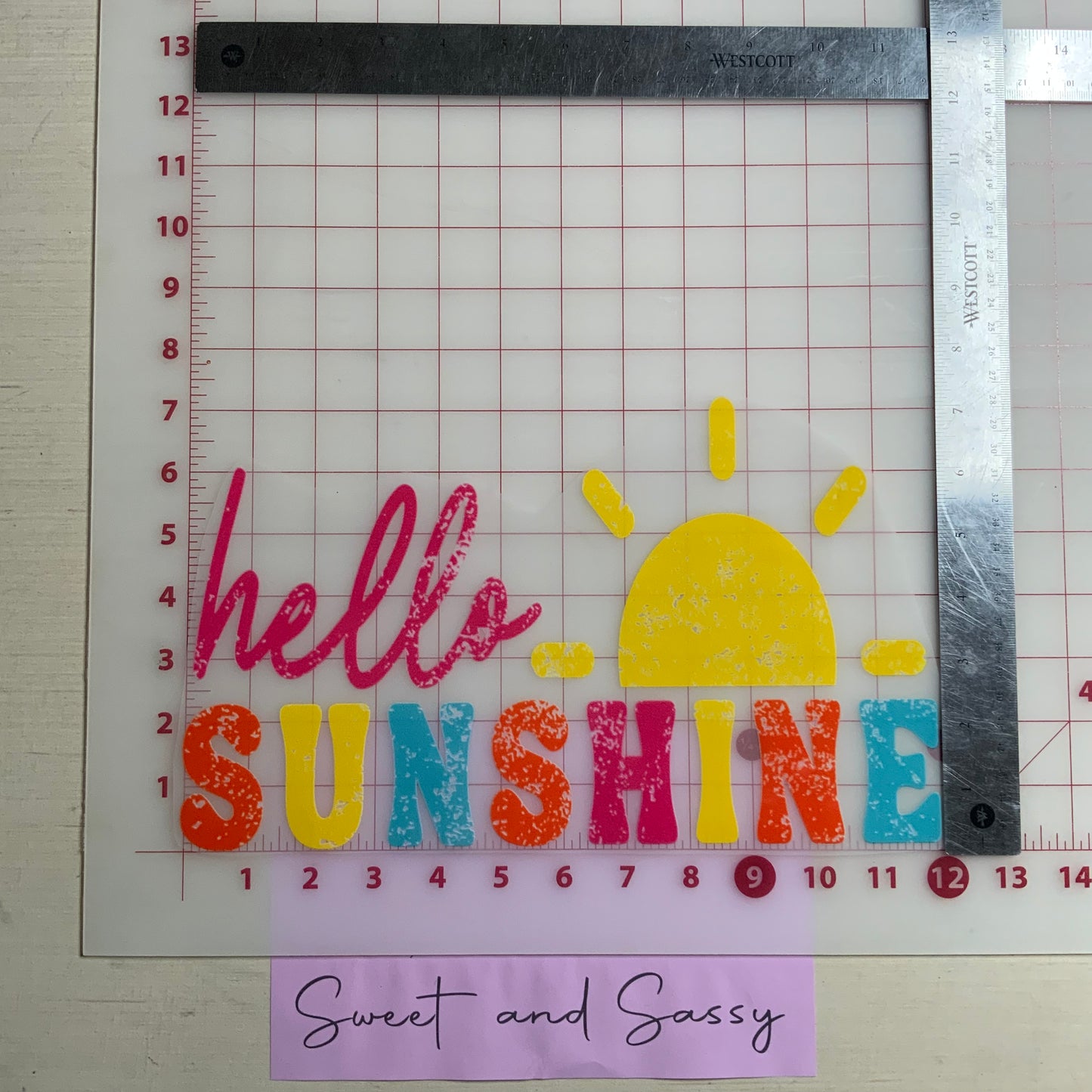 Hello Sunshine Colorful DTF Transfer Design