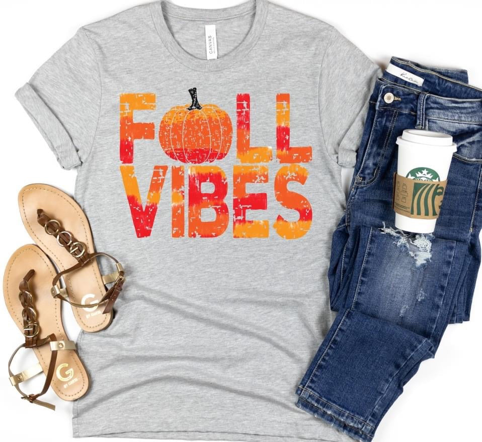 Fall Vibes Pumpkin DTF Transfer Design