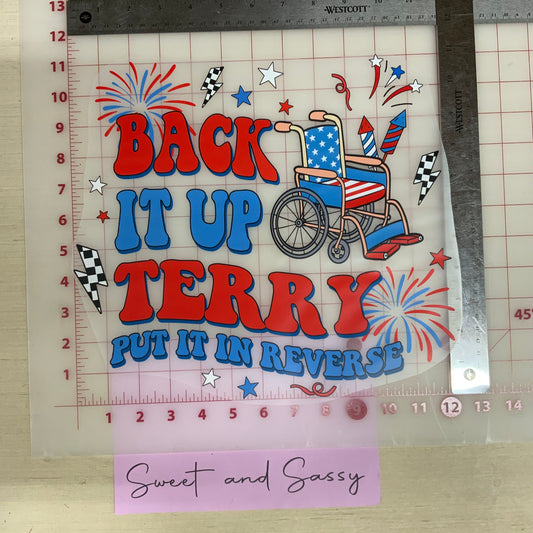 Back it up Terry DTF Transfer Design