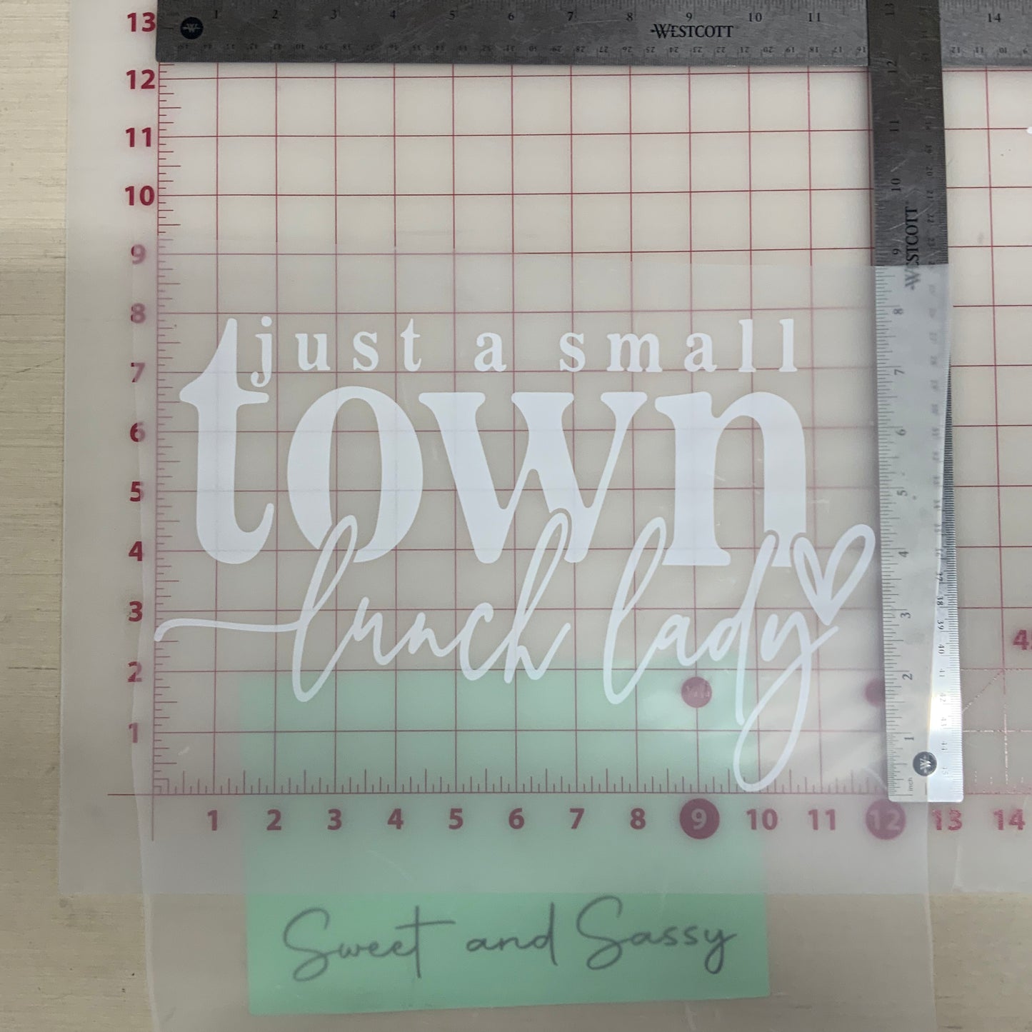 Small Town Lunch Lady DTF Transfer Design