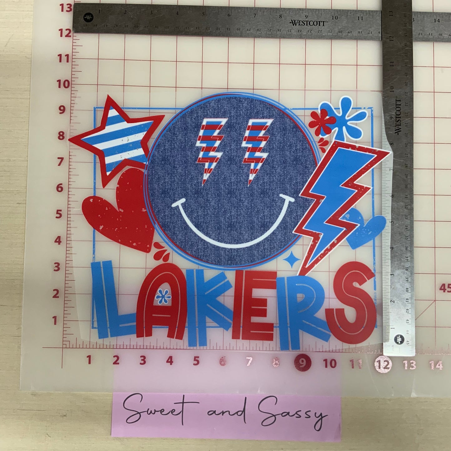 Lakers Smiley DTF Transfer