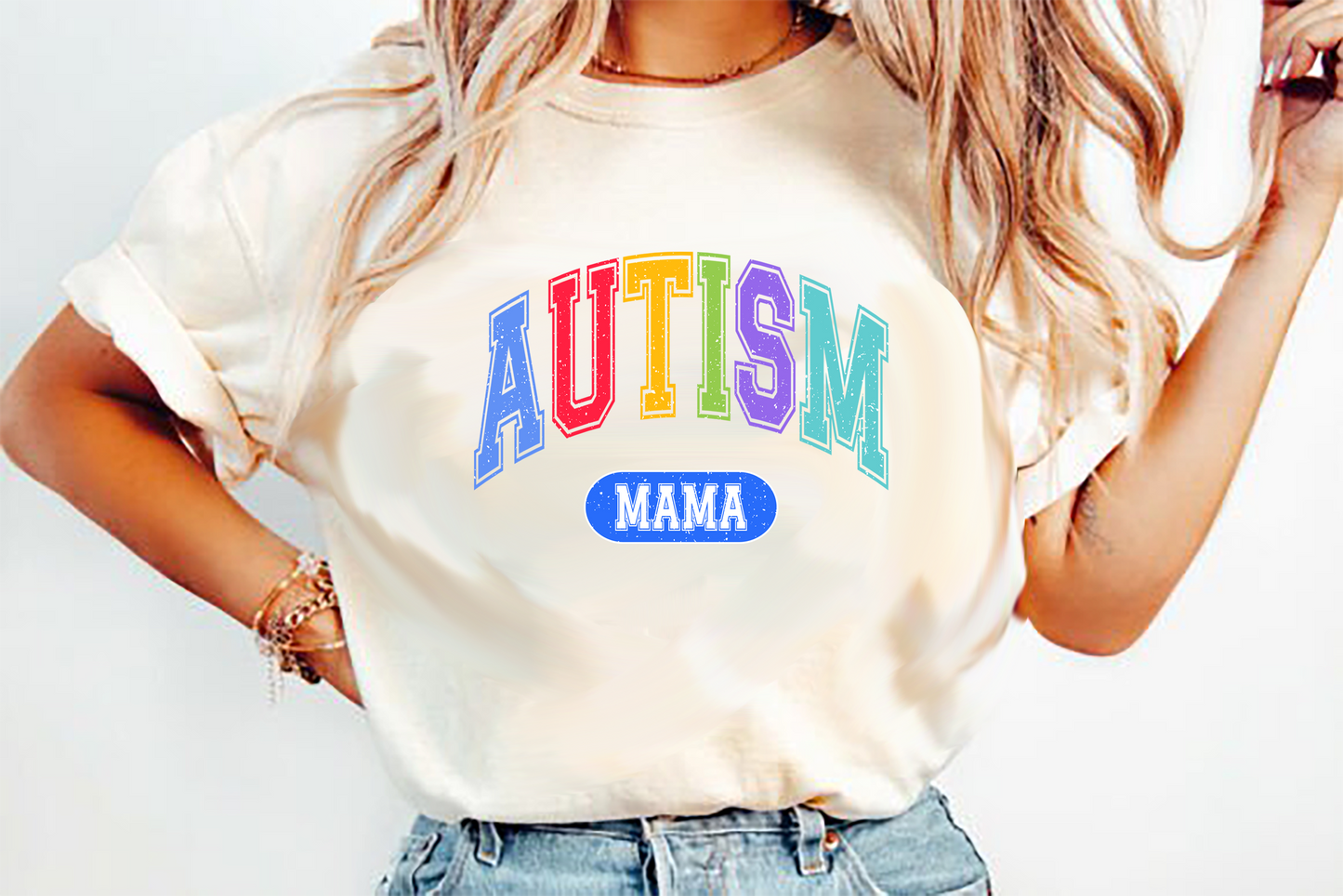 AUTISM MAMA DTF Transfer Design