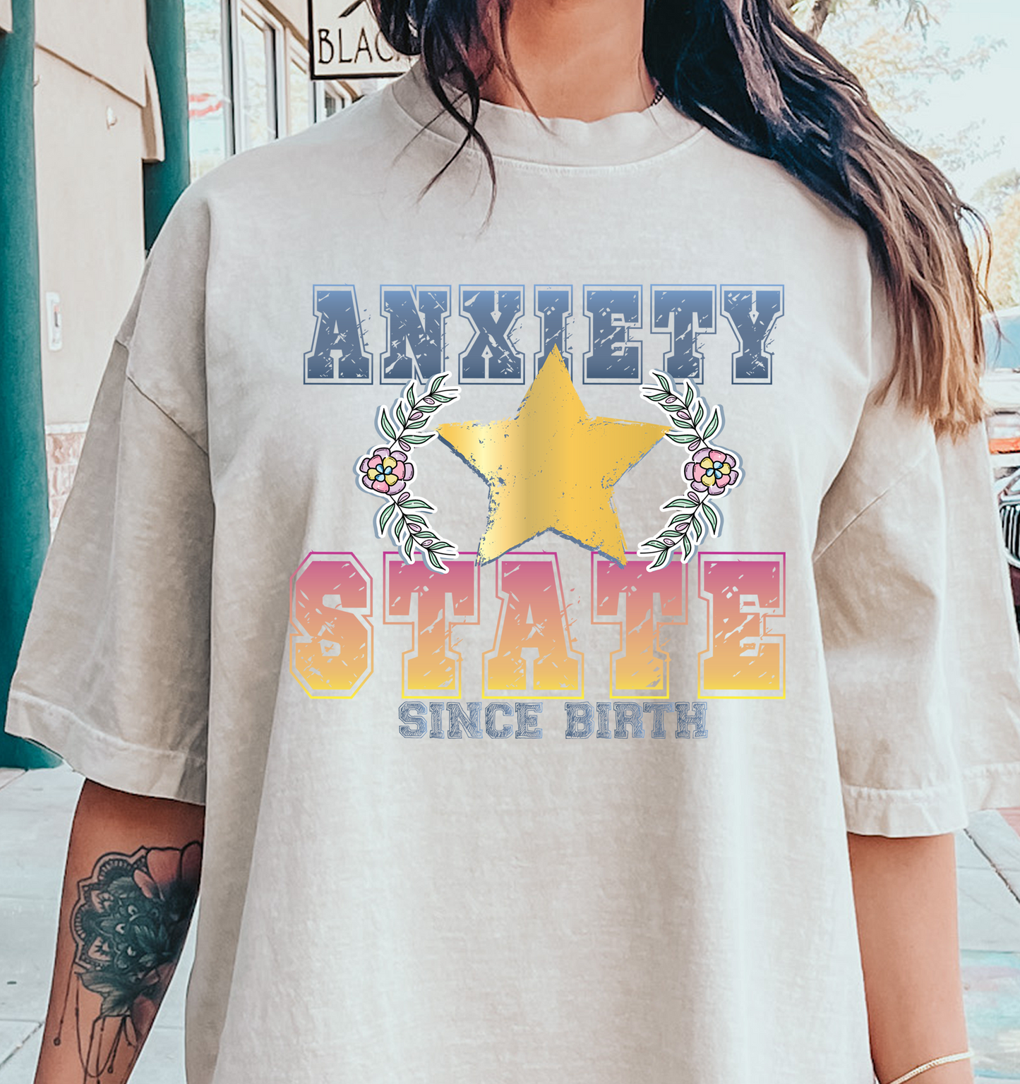 Anxiety State Since Birth DTF Transfer Design