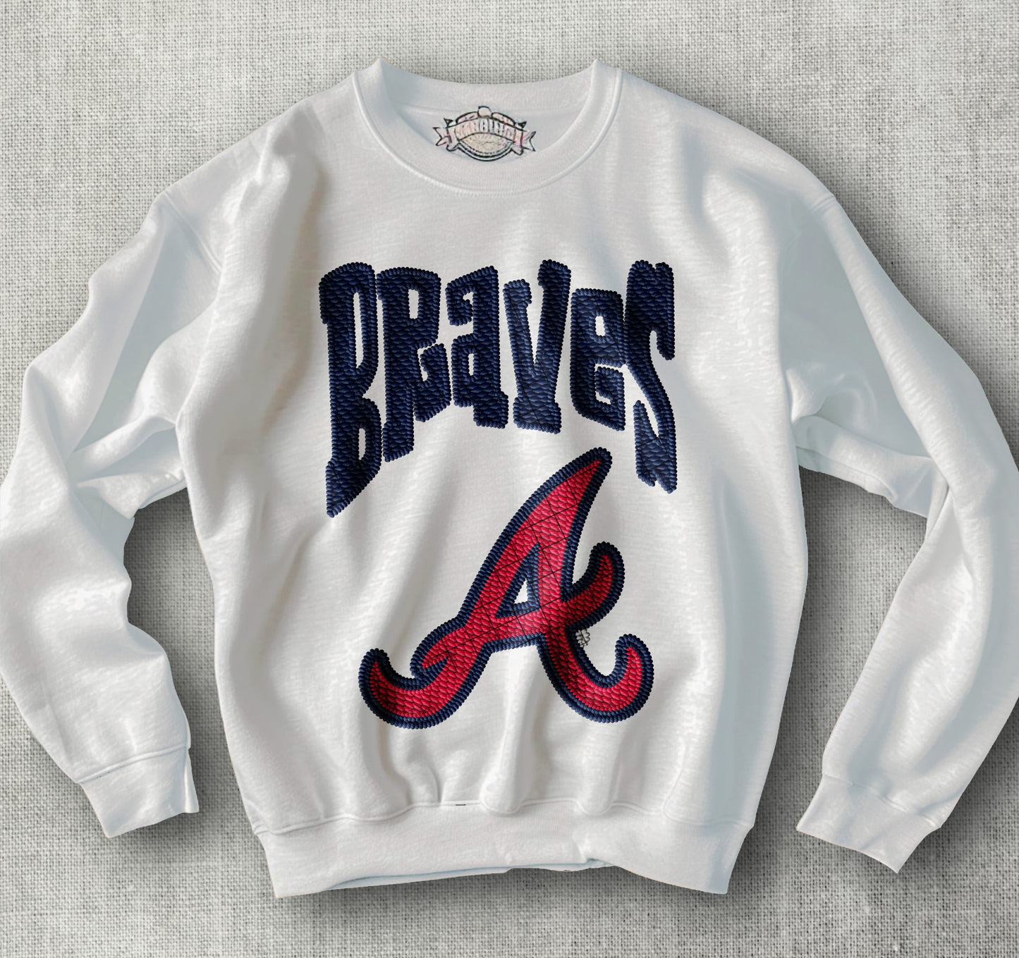 Atlanta Braves Embroidery DTF Transfer Design