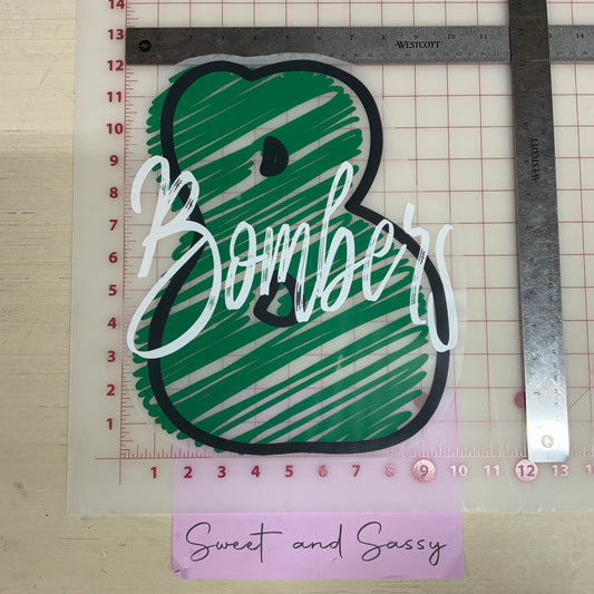 B Bombers Scribble DTF Transfer