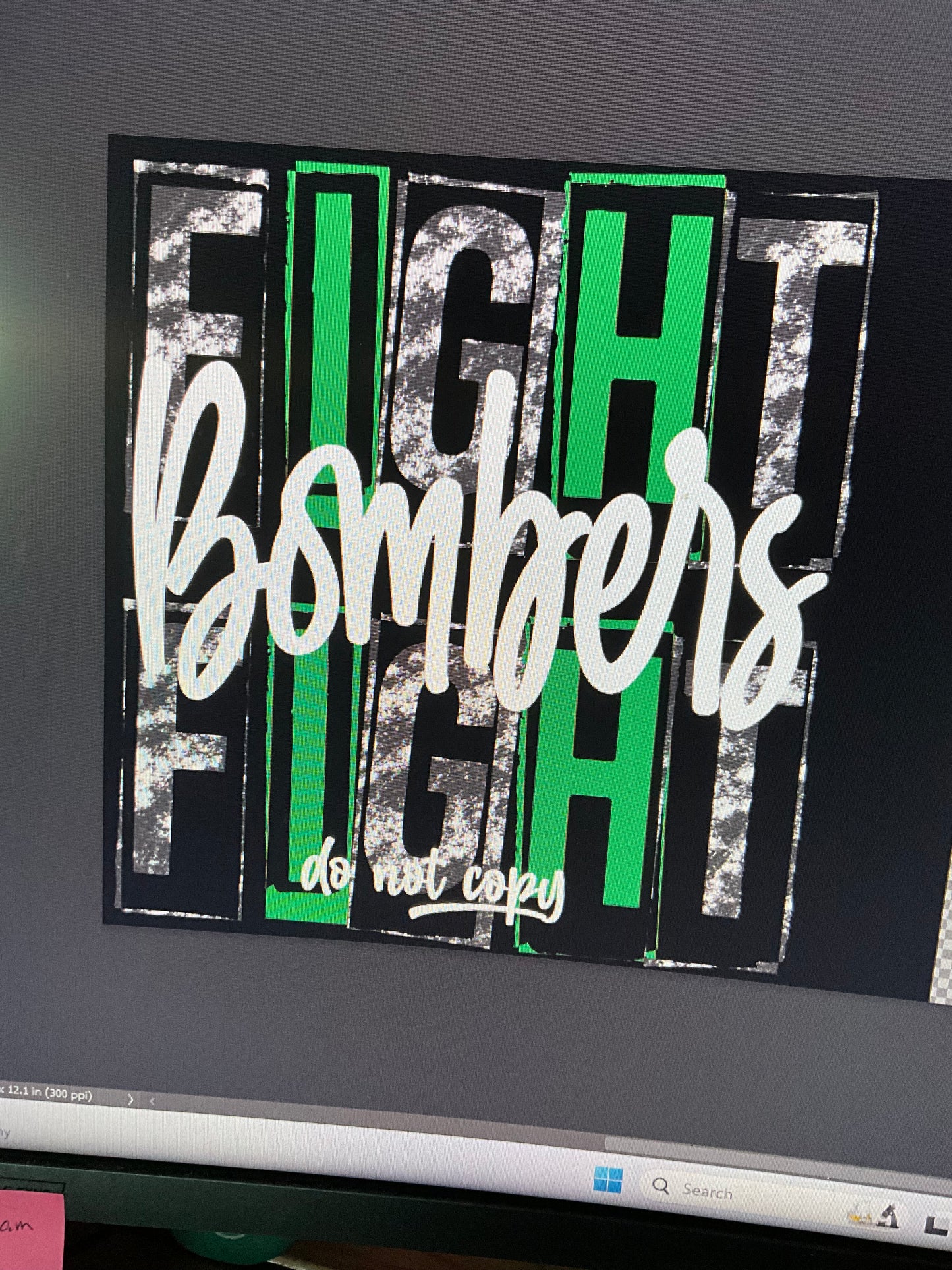 Fight Bombers Fight DTF Transfer Design