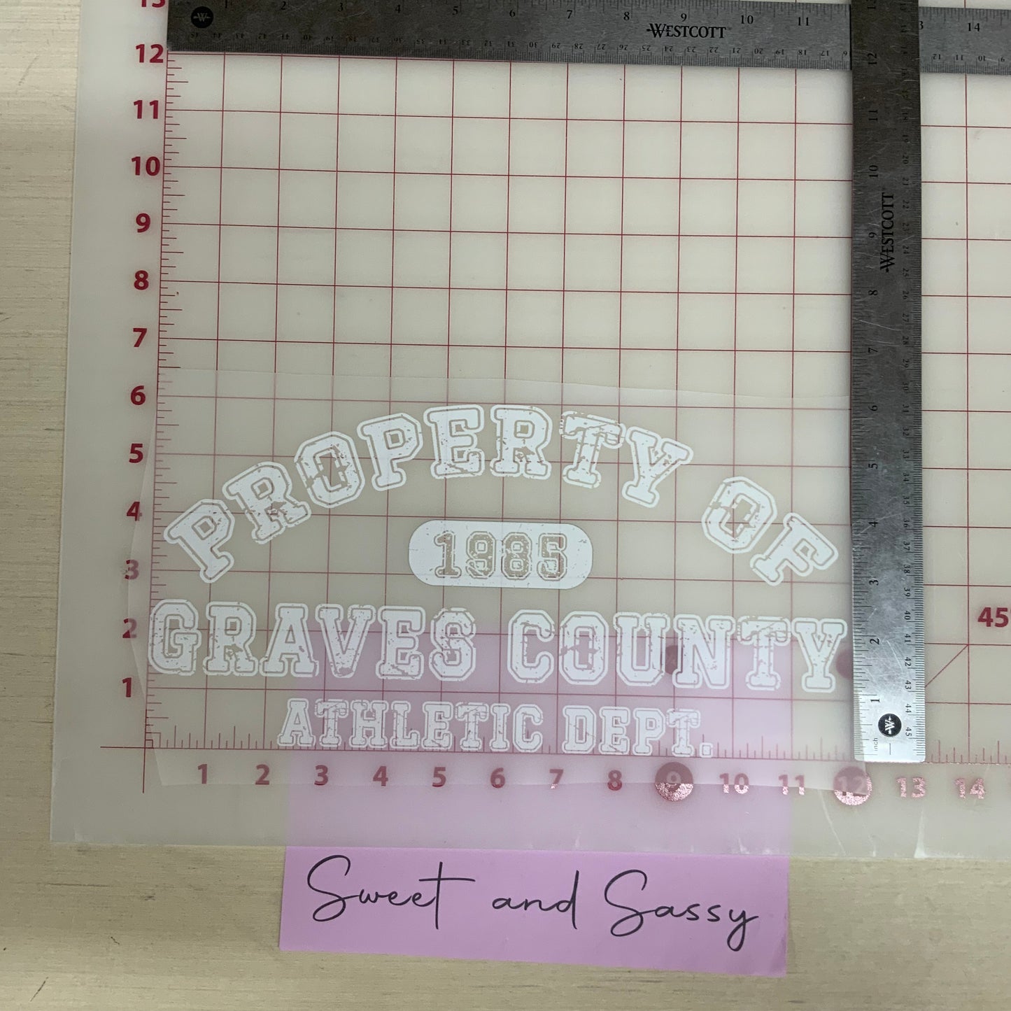 Property of Graves County Athletic Dept.  DTF Transfer