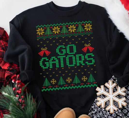 GO Gators Christmas DTF Transfer Design