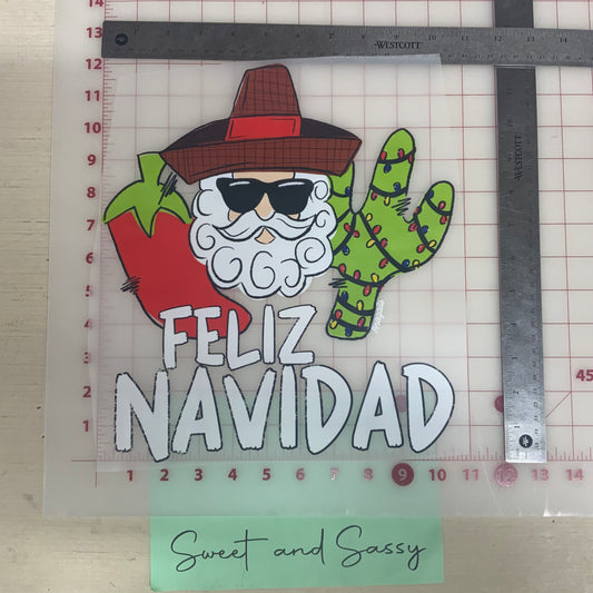 Feliz Navidad DTF Transfer Design