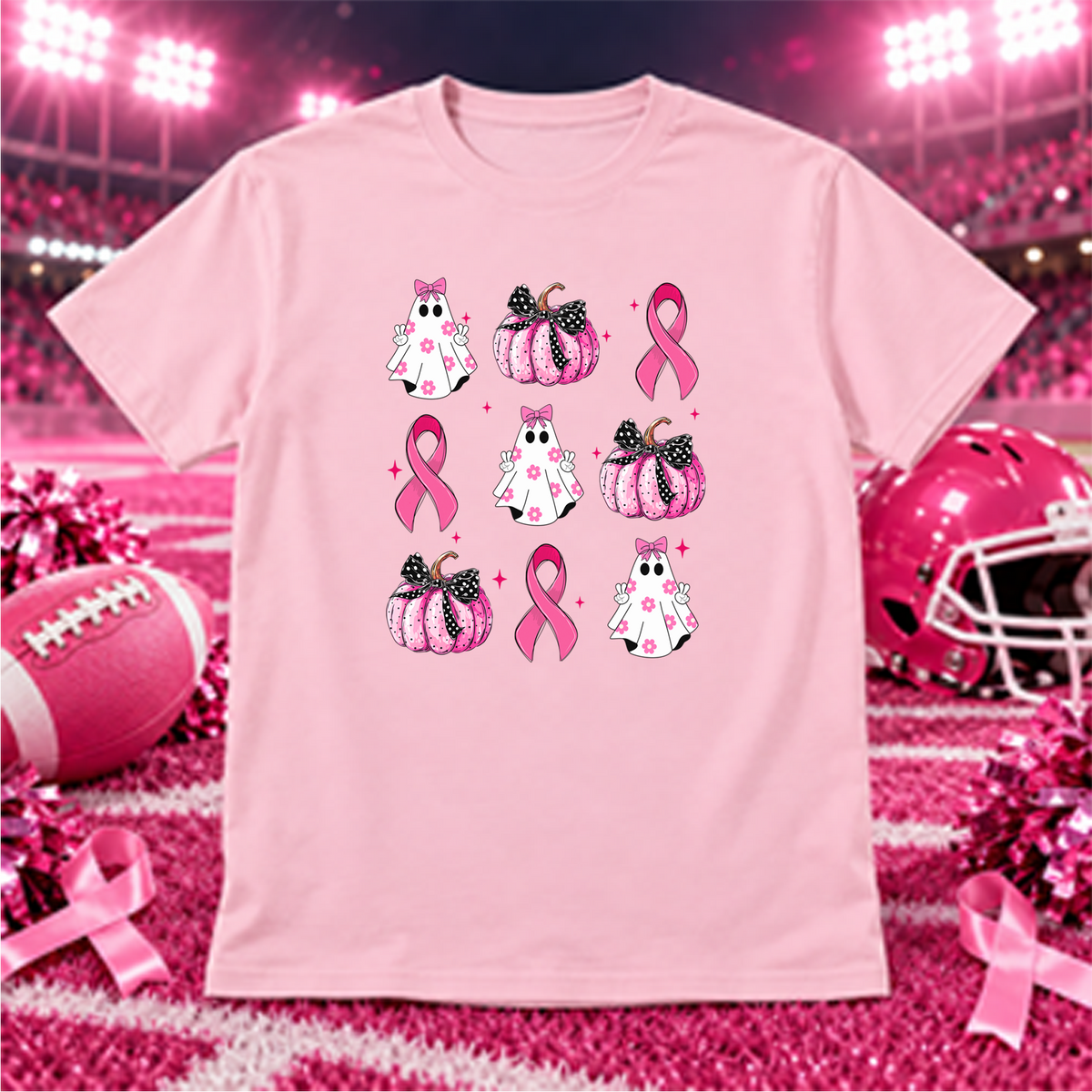 BREAST CANCER peace ghost (4) DTF Transfer Design