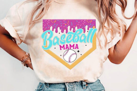 Baseball Mama drip DTF Transfer Design CF