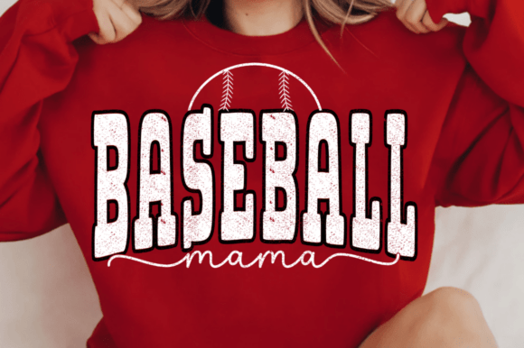 Baseball Mama white DTF Transfer Design