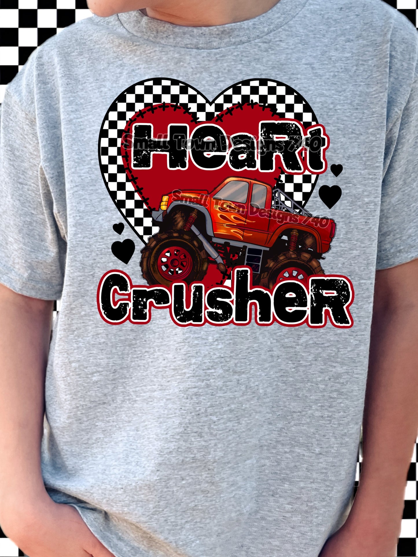 Heart Crusher DTF Transfer Design