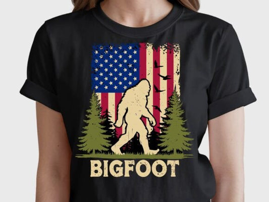 Big Foot Flag DTF Transfer Design CF