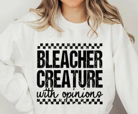 Bleacher Creature with Opinions black DTF Transfer Design