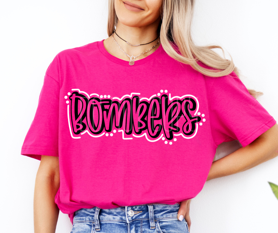 Bombers Lines and Dots DTF Transfer Design