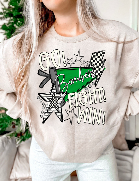 Go Fight Win Mascots DTF Transfer Design