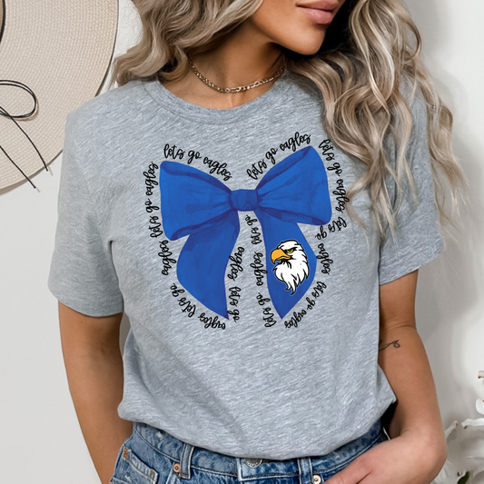 Eagles Royal Let's Go Bow DTF Transfer Design