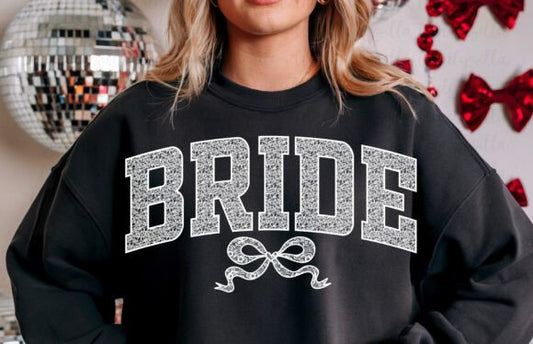 Bride Lace coquette bow DTF Transfer Design CF