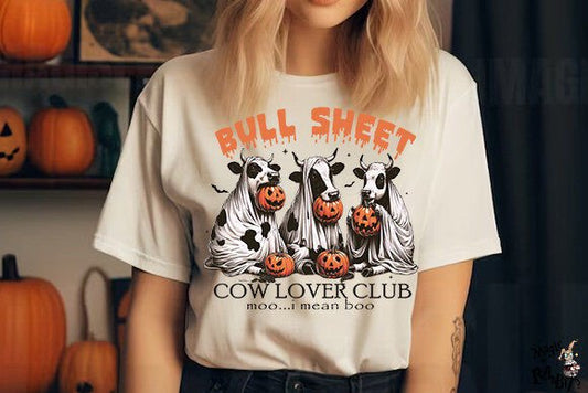 Bull Sheet Cow Lover Club Moo....I Mean BooDTF Transfer Design