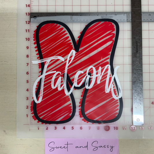 M Falcon Scribble DTF Transfer