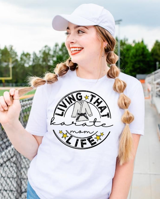 Living that karate mom life DTF Transfer Design