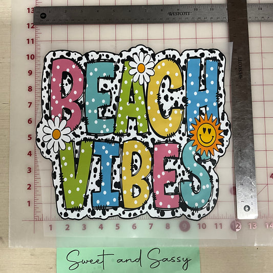 Floral Beach Vibe Dots DTF Transfer