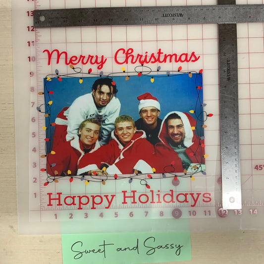 Merry Christmas, Happy Holidays DTF Transfer Design