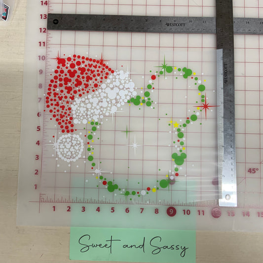 Santa Hat Mouse DTF Transfer Design