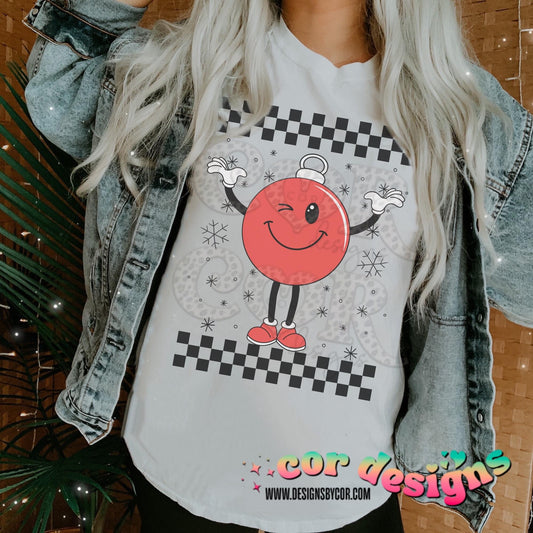 Ornament Checkered DTF Transfer Design