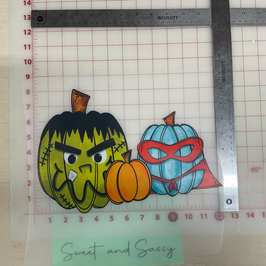 Super Hero Pumpkins DTF Transfer Design