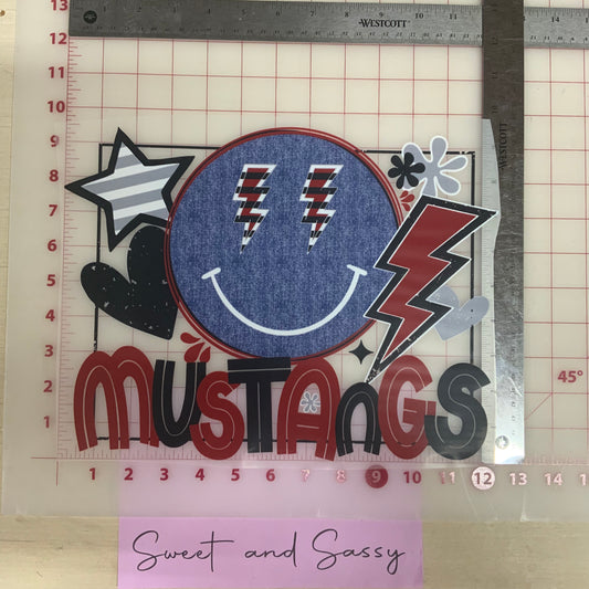 Mustang Smiley DTF Transfer